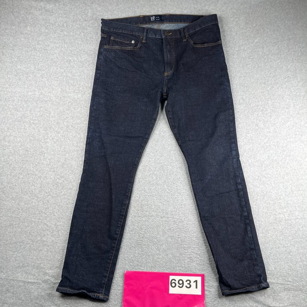 Gap Denim Jeans Skinny Dark Wash Mens Size 36x32 Casual Classic